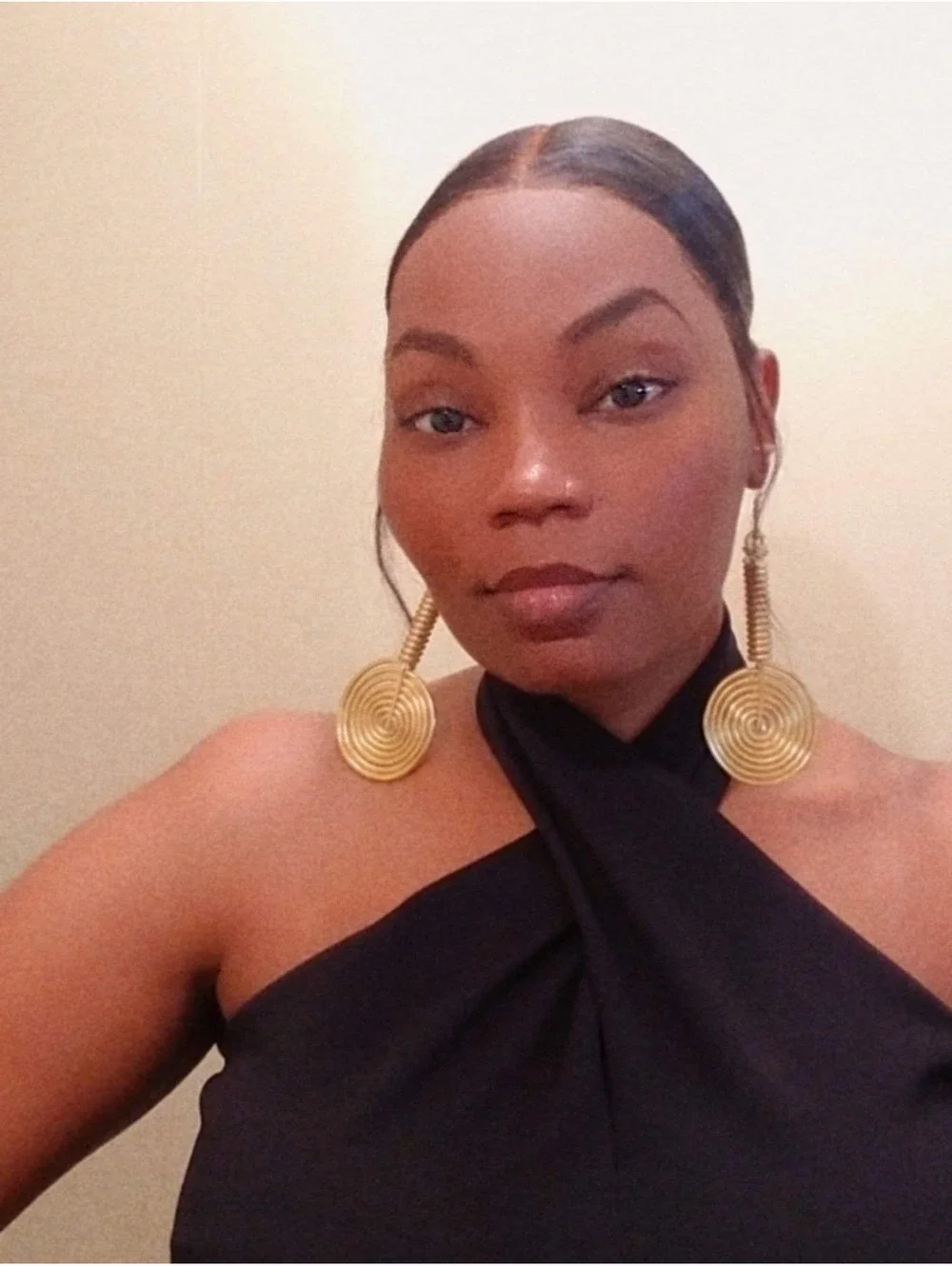 Gold Disc Earrings